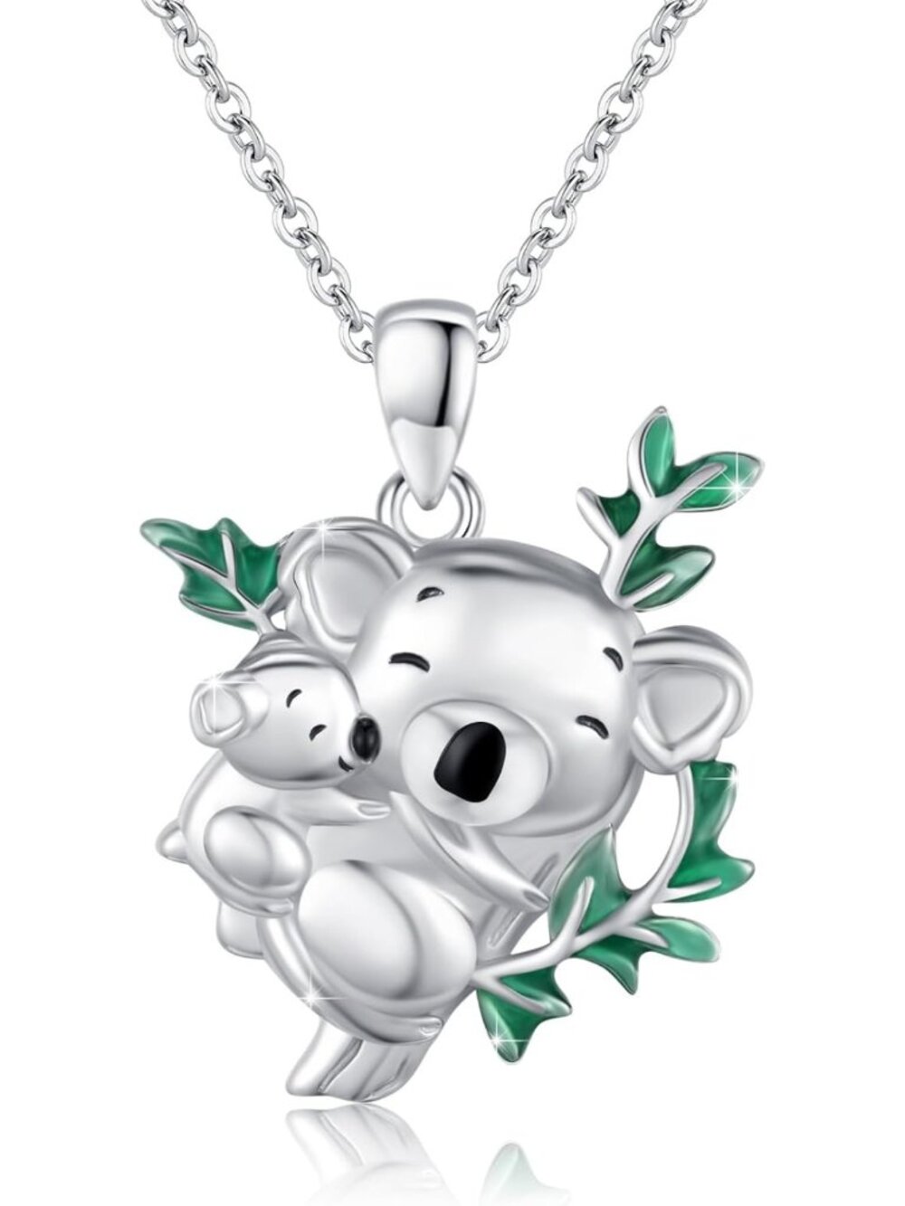 Cute Koala Bear Necklace in 925 Sterling Silver | Adorable Women's Jewelry Gift